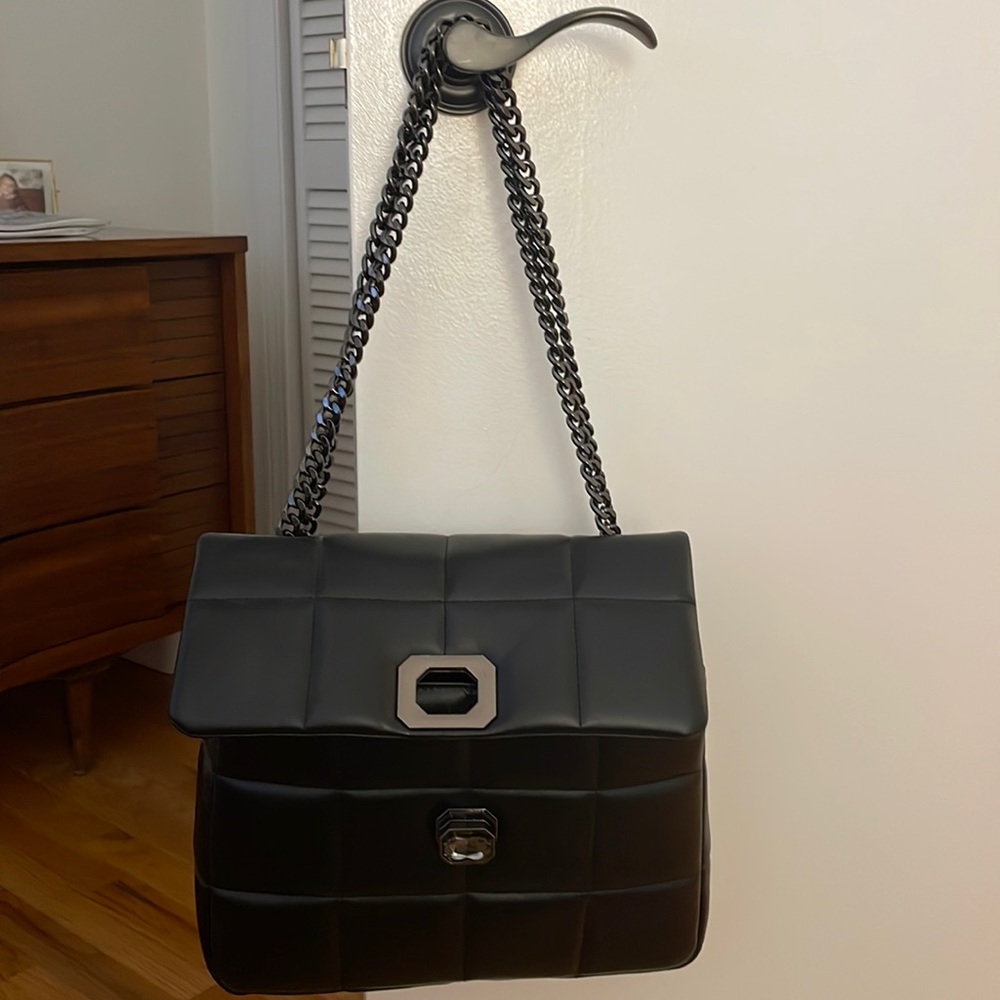 Black Italian leather bag